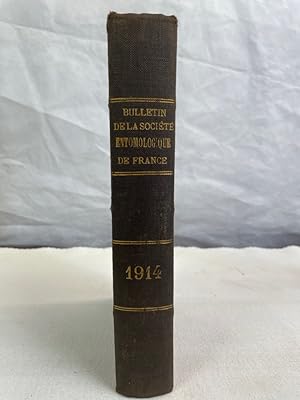 Bulletin de la Société Entomologique de France: 1914. KOMPLETT.