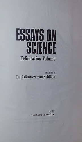 Image du vendeur pour ESSAYS ON SCIENCE. Felicitation Volume mis en vente par Antiquariat Bookfarm