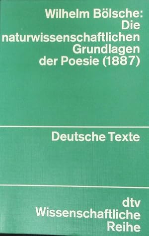 Imagen del vendedor de Die Naturwissenschaftlichen Grundlagen der Poesie. Prolegomena einer Realistischen sthetik. a la venta por Antiquariat Bookfarm