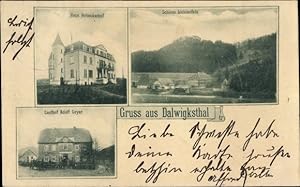 Ansichtskarte / Postkarte Dalwigksthal Lichtenfels Hessen, Haus Hohenkampf, Schloss Lichtenfels, ...