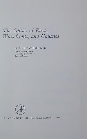 Immagine del venditore per The Optics of Rays, Wavefronts, and Caustics. venduto da Antiquariat Bookfarm