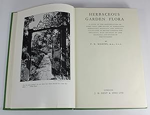 Seller image for Herbaceous Garden Flora; A guide to the identification of more than 1,000 species of herbaceous perennials, biennials and annuals cultivated in British gardens for ornament, with 224 Pages of line drawings, and 8 pages of photographs for sale by Lanna Antique