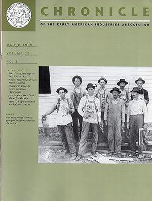 Seller image for Chronicle of the Early American Industries Association Volume 52, Number 1 March 1999 for sale by Book Booth