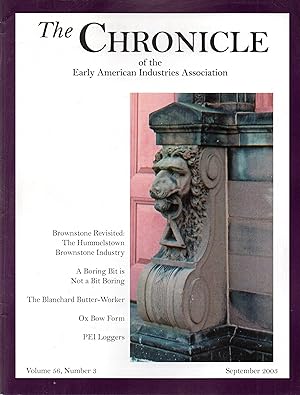 Seller image for Chronicle of the Early American Industries Association Volume 56, Number 3 September 2003 for sale by Book Booth