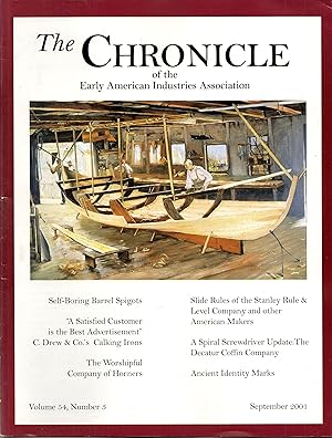 Seller image for Chronicle of the Early American Industries Association Volume 54, Number 3 September 2001 for sale by Book Booth