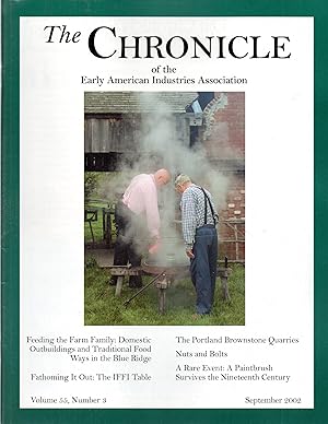 Seller image for Chronicle of the Early American Industries Association Volume 55, Number 3 September 2002 for sale by Book Booth