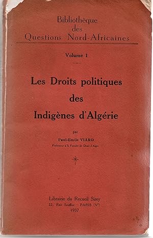 Les droits politiques des Indigènes d'Algérie (1937)