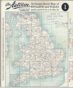 The Autocar Sectional Road-Map of England and Wales in 24 Sections