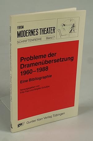 Imagen del vendedor de Probleme der Dramenbersetzung 1960-1988. a la venta por Antiquariat Dorner