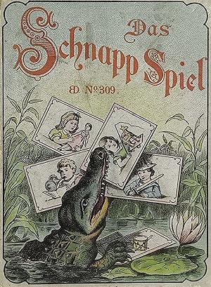 64 chromolithogr. Spielkarten (5,5 x 8 cm) mit 16 Motiven sowie 2 Bl. Spielanleitung.