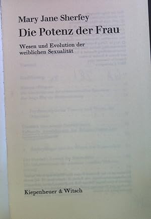Bild des Verkufers fr Die Potenz der Frau : Wesen u. Evolution d. weibl. Sexualitt. zum Verkauf von books4less (Versandantiquariat Petra Gros GmbH & Co. KG)