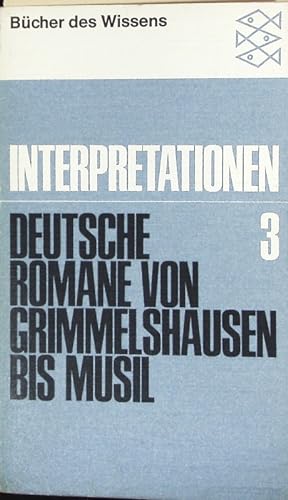 Bild des Verkufers fr Deutsche Romane von Grimmelshausen bis Musil. zum Verkauf von Antiquariat Bookfarm