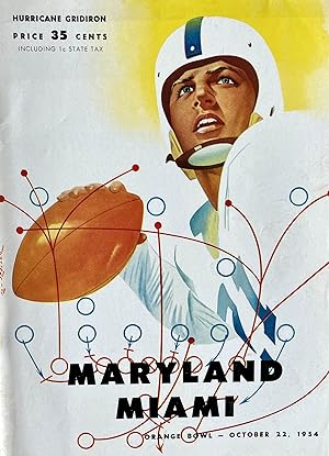 Program for Maryland vs. Miami Football,Ê October 22. 1954
