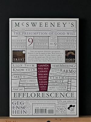 Seller image for McSweeney's #9 for sale by Tree Frog Fine Books and Graphic Arts