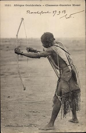 Bild des Verkufers fr Ansichtskarte / Postkarte Afrique Occidentale, Chasseur-Guerrier Mossi, Bogenschtze zum Verkauf von akpool GmbH