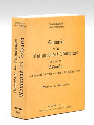 Seller image for Sumario de las Antigedades Romanas qua hay en Espana, en especial las pertenecientes  las Bellas Artes for sale by Librairie du Cardinal