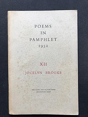 Immagine del venditore per Poems in Pamphlet 1952 XII Jocelyn Brooke venduto da The Sentinel Books