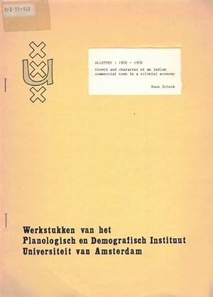 Bild des Verkufers fr Alleppey: 1800-1900. Growth and character of an indian commercial town in a colonuial economy zum Verkauf von Antiquariaat van Starkenburg