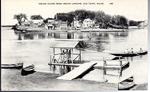 Image du vendeur pour POSTCARD: "Indian Island from Indian Landing, Old Town, Maine" mis en vente par Dorley House Books, Inc.