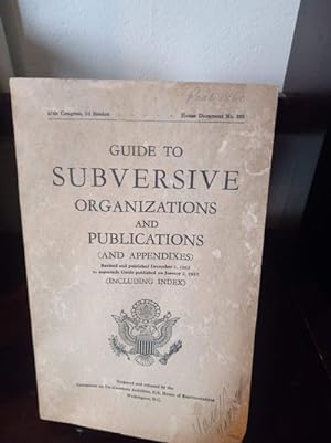 Guide to Subversive Organizations and Publications (and Appendix) Revised