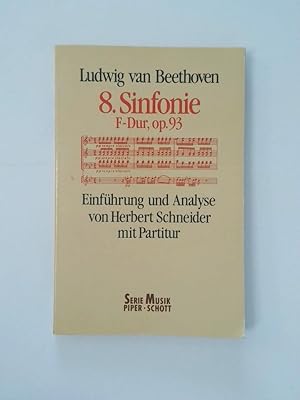 Bild des Verkufers fr 8.[Achte] Sinfonie F-Dur, op. 93[dreiundneunzig] mit Partitur zum Verkauf von Antiquariat Buchhandel Daniel Viertel
