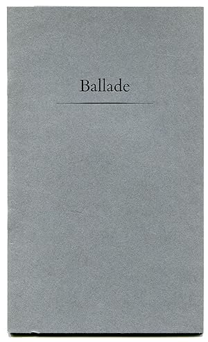 Imagen del vendedor de Ballade des dames du temps jadis after Francois Villon a la venta por Between the Covers-Rare Books, Inc. ABAA
