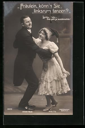 Ansichtskarte Operette Autoliebchen, Schauspieler Arnold Rieck und Hedy Ury