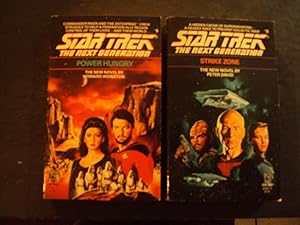 2 Star Trek TNG PBs Power Hungry By Howard Weinstein; Strike Zone By Peter David