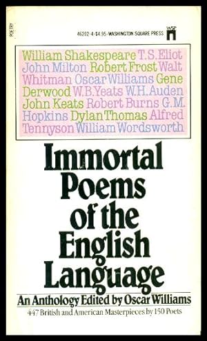 Seller image for IMMORTAL POEMS OF THE ENGLISH LANGUAGE for sale by W. Fraser Sandercombe