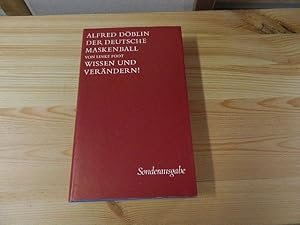 Seller image for Der deutsche Maskenball. von Linke Poot; Wissen und verndern /. / Dblin, Alfred: Ausgewhlte Werke in Einzelbnden for sale by Versandantiquariat Schfer