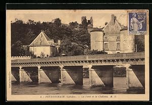 Carte postale Peyrehorade, Le Pont et le Chateau M. D.