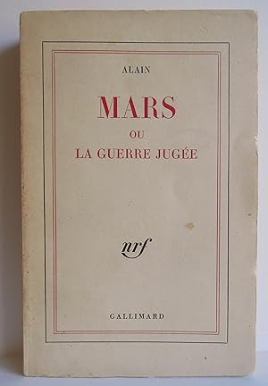 Image du vendeur pour Mars ou la guerre juge - 1961 mis en vente par Edme Librairie