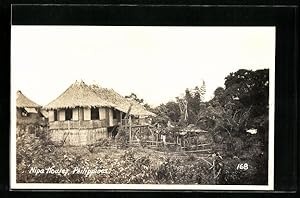 Ansichtskarte Philippines, Nipa Houses