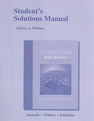 Seller image for Statistics for the Life Sciences for sale by GreatBookPricesUK