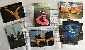 Set of 27 postcards featuring the works of Christo & Jeanne-Claude. Biscayne Bay postcard SIGNED ...