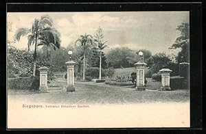 Bild des Verkufers fr Ansichtskarte Singapur, Eingang zum Botanischen Garten zum Verkauf von Bartko-Reher