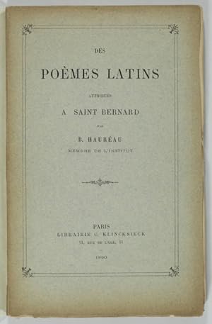 Des poèmes latins attribués à Saint Bernard