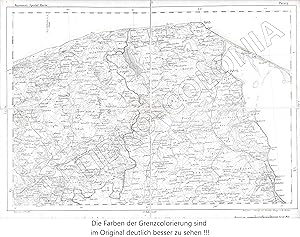 Reymann's topographische Special-Karte von Deutschland . (Blatt 5 Putzig - Auf Leinen aufgezogene...