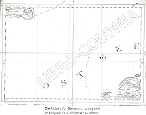 Reymann's topographische Special-Karte von Deutschland . (Blatt 1 Wieck - Auf Leinen aufgezogene ...