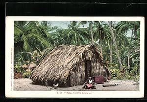 Postcard Puerto Rico, Typical Puerto Rican Hut