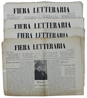 FIERA LETTERARIA. Anno I/1946 n. 3, 6, 11, 13, 14. Settimanale di lettere, arti e scienze.: