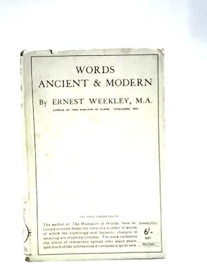 Image du vendeur pour Words Ancient and Modern mis en vente par World of Rare Books