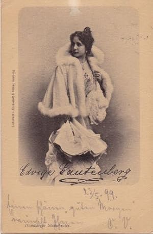 Hamburger Stadttheater. Postkarte in Lichtdruck. Abgestempelt Hamburg 23.5.1899.
