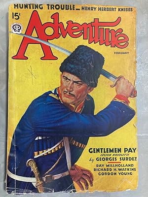 Image du vendeur pour Adventure February 1938 Vol. 98 No. 4 mis en vente par biblioboy