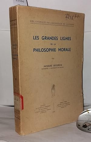 Imagen del vendedor de Les grandes lignes de la philosophie Morale a la venta por Librairie Albert-Etienne