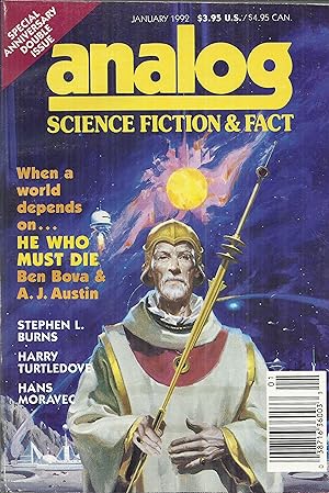 Image du vendeur pour Analog Science Fiction & Fact: January, 1992 - Special Anniversary Double Issue mis en vente par Sierra Sales