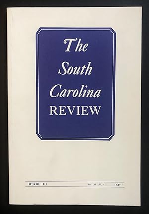 The South Carolina Review, Volume 11, Number 1 (November 1978) - includes first publication of An...