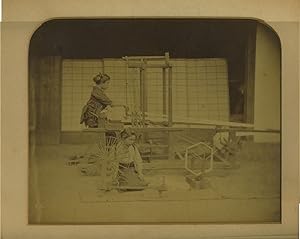 Japanese Silk Industry, albumen photograph