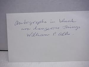 Imagen del vendedor de Autograph of William P Allis, educator. a la venta por Imperial Books and Collectibles