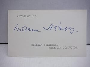 Autograph of William Steinberg, conductor.
